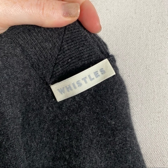 Whistles • Grey Cashmere Open Front Cardigan - Picture 6 of 7